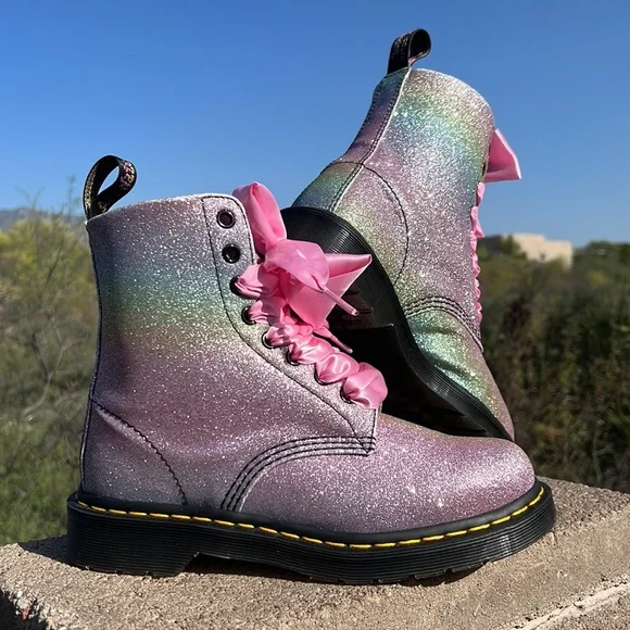 Dr. Martens Pascal Mermaid Multicolor Pastel Glitter Boots - Picture 12 of 16